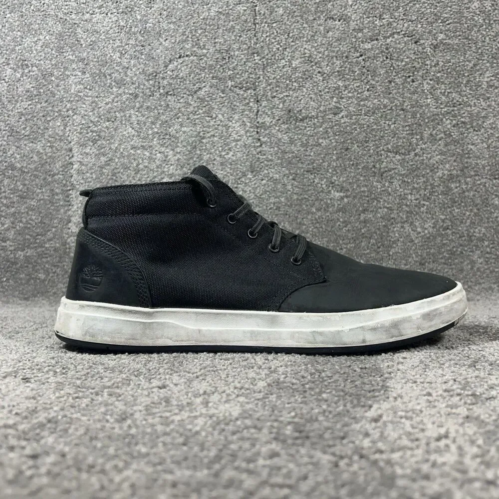 Timberland Davis Square Mens Size 13 Black Nubuck Chukka Shoes Used